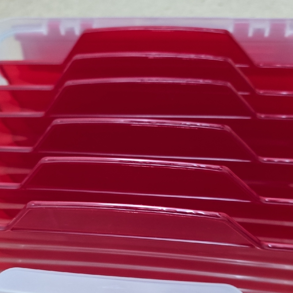Red Storage Box With Dividers - Picture 4 of 8